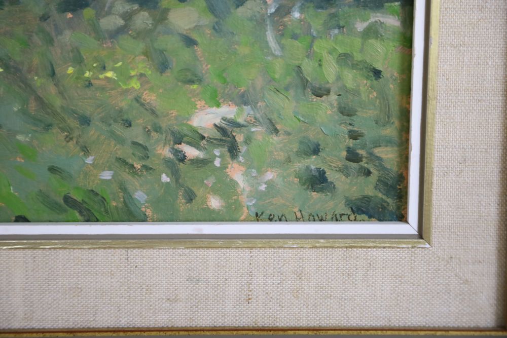 Ken Howard OBE RA (1932-), oil on board, Vaison, Provence, signed, inscribed 10.5.95 verso, 23 x 29cm
